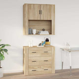 Vidaxl wandkast 80x33x80 cm bewerkt hout sonoma eikenkleurig