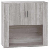 Vidaxl wandkast 80x33x80 cm bewerkt hout grijs sonoma eikenkleurig
