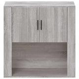 Vidaxl wandkast 80x33x80 cm bewerkt hout grijs sonoma eikenkleurig