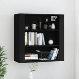 Vidaxl wandkast 80x33x80 cm bewerkt hout zwart
