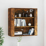 Vidaxl wandkast 80x33x80 cm bewerkt hout gerookt eikenkleurig
