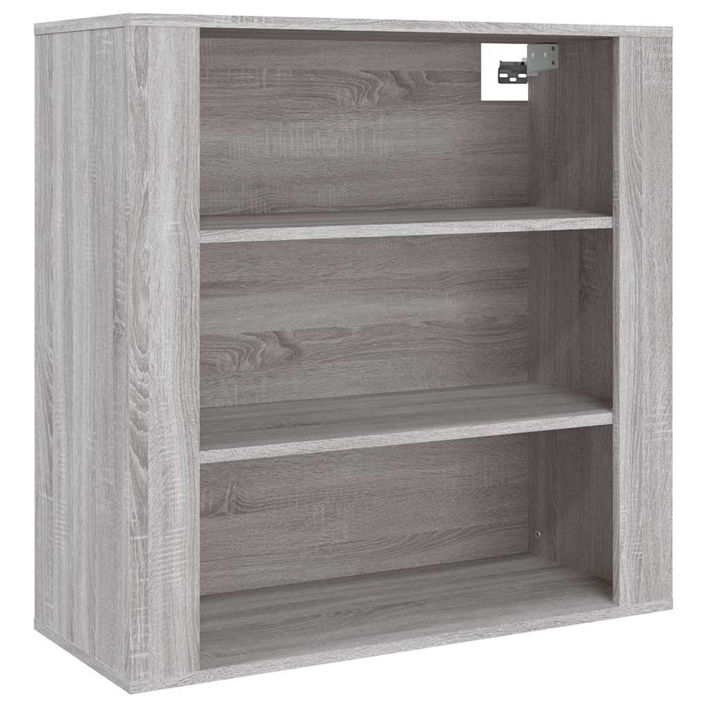 Vidaxl wandkast 80x33x80 cm bewerkt hout grijs sonoma eikenkleurig