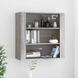 Vidaxl wandkast 80x33x80 cm bewerkt hout grijs sonoma eikenkleurig