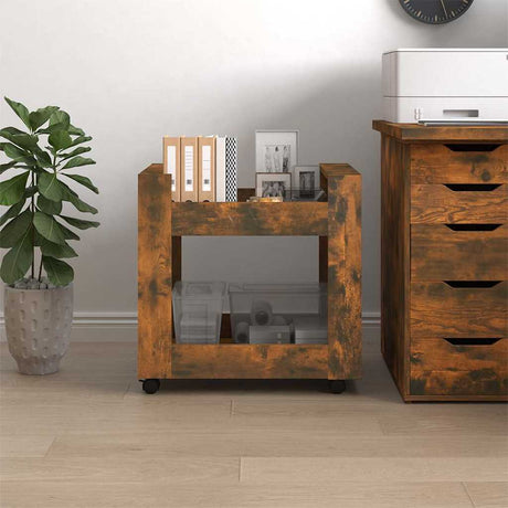 Vidaxl bureaukastje 60x45x60 cm bewerkt hout gerookt eikenkleurig