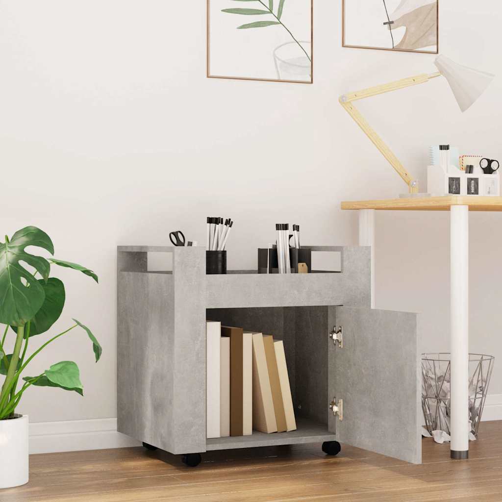 Vidaxl bureaukastje 60x45x60 cm bewerkt hout betongrijs