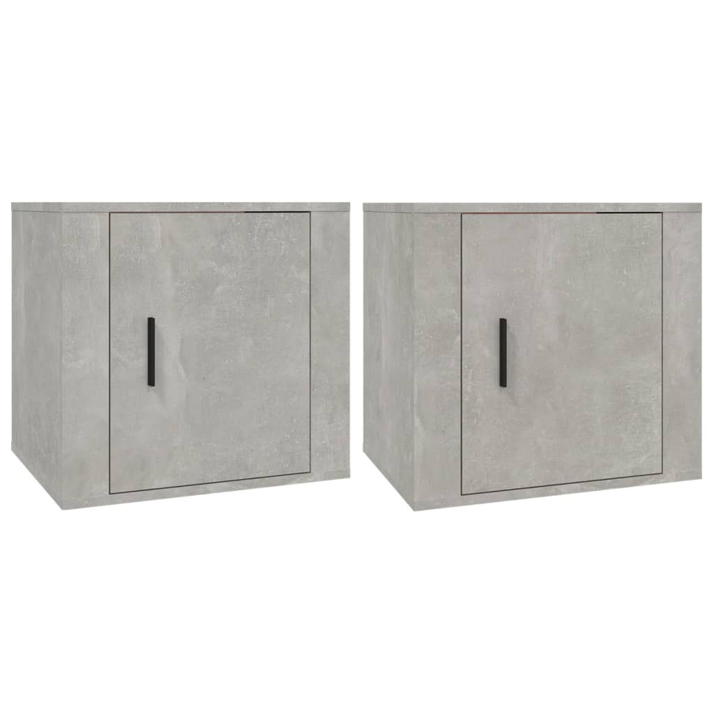 Vidaxl nachtkastjes 2 st 50x39x47 cm betongrijs