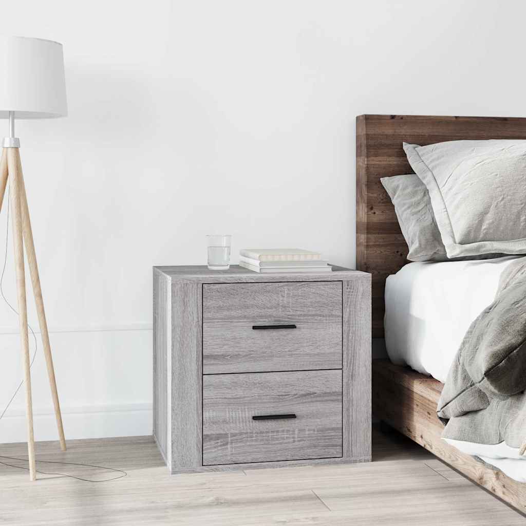 Vidaxl nachtkastje 50x39x47 cm grijs sonoma eikenkleurig