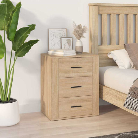 Vidaxl nachtkastje 50x36x60 cm bewerkt hout sonoma eikenkleurig