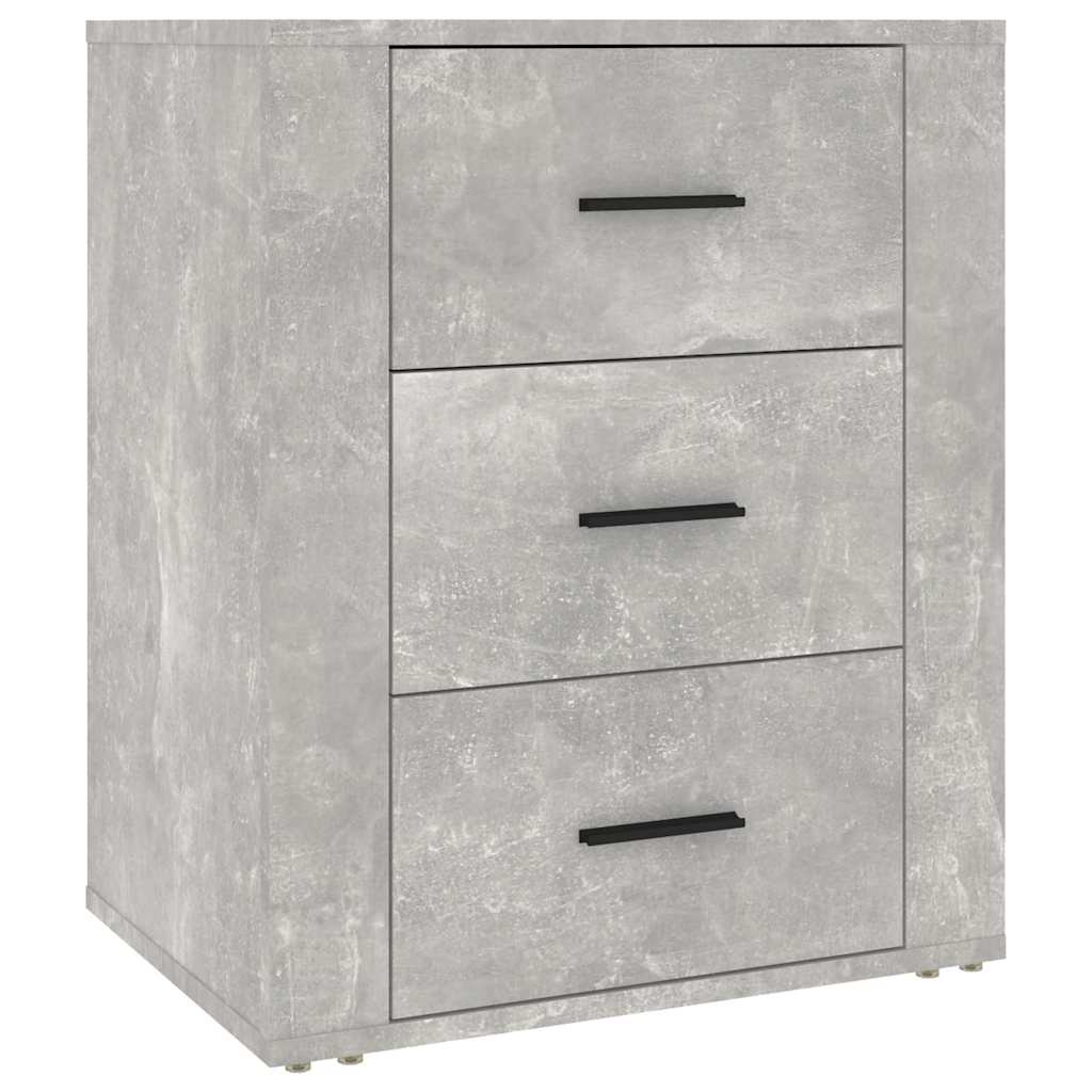 Vidaxl nachtkastje 50x36x60 cm bewerkt hout betongrijs