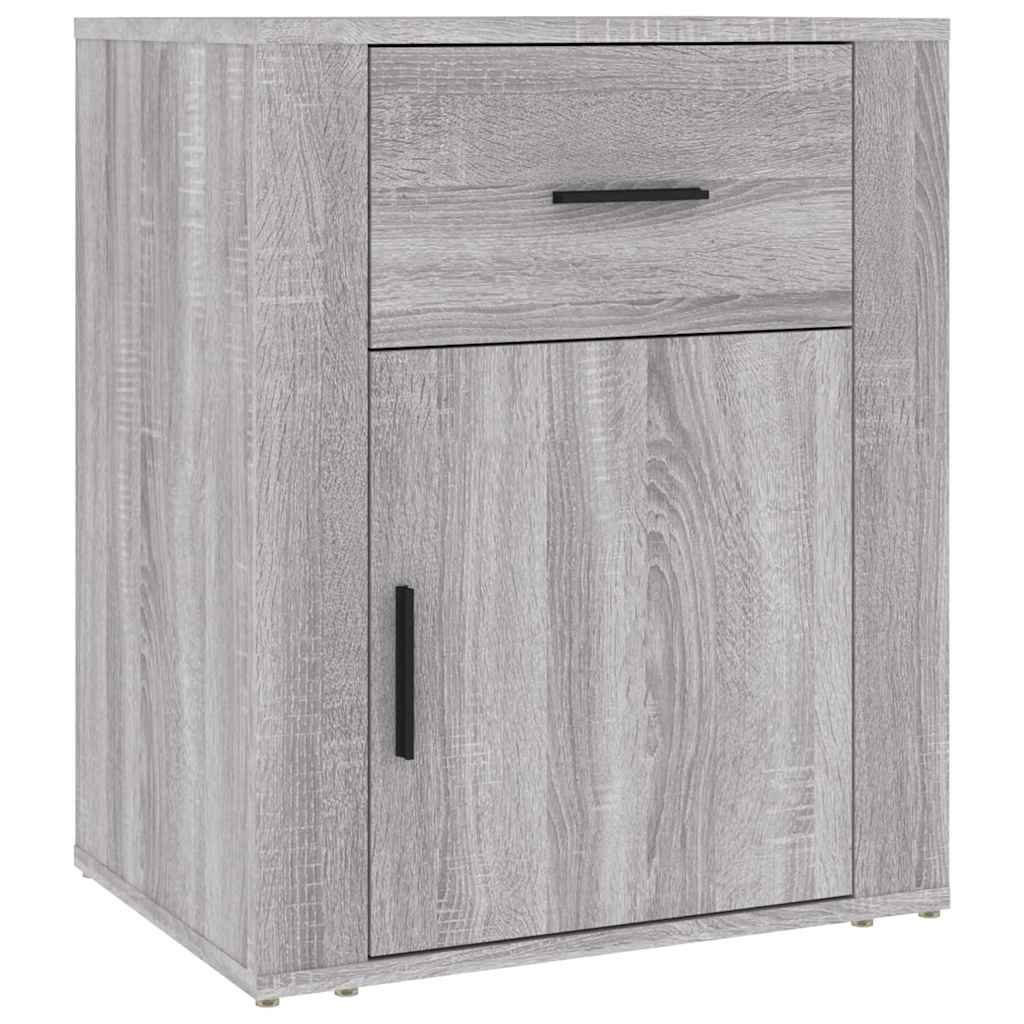 Vidaxl nachtkastje 50x36x60 cm bewerkt hout grijs sonoma eikenkleurig
