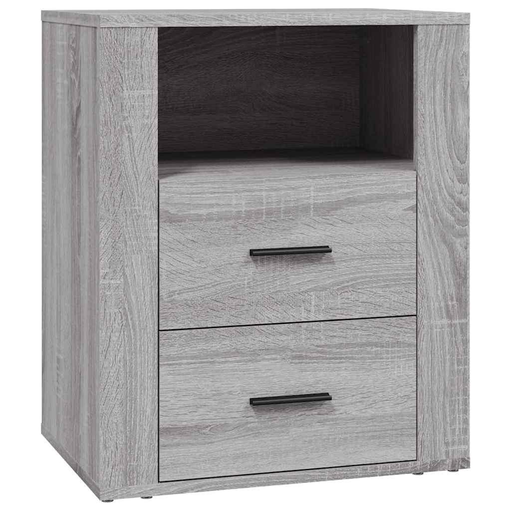 Vidaxl nachtkastje 50x36x60 cm bewerkt hout grijs sonoma eikenkleurig