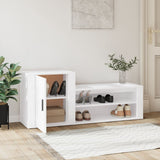 VidaXL Shoe cabinet 130x35x54 cm Processed Wood White