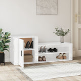 Vidaxl schoenenkast 130x35x54 cm bewerkt hout hoogglans wit