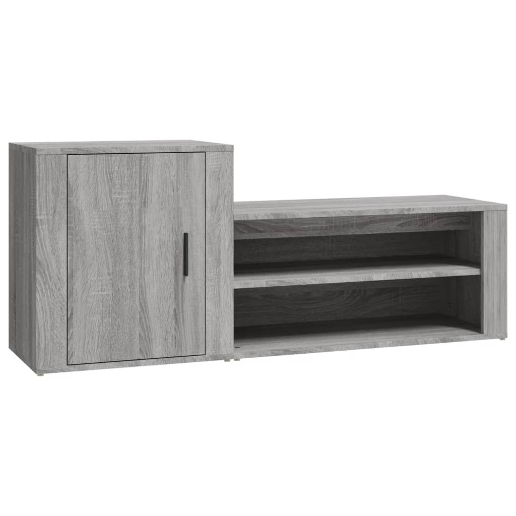 Kabinet boty Vidaxl 130x35x54 cm Vlastní dřevo šedé sonoma