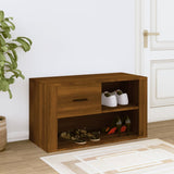 Armoire à chaussures Vidaxl 80x35x45 cm Couleur de chêne brun en bois propriété