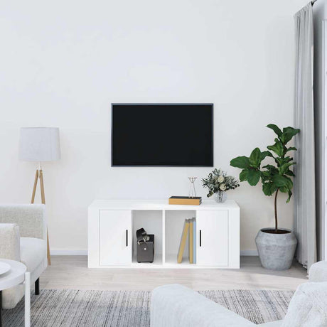 Vidaxl tv-meubel 100x35x40 cm bewerkt hout wit