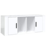 Vidaxl tv-meubel 100x35x40 cm bewerkt hout hoogglans wit
