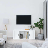 Vidaxl tv-meubel 100x35x40 cm bewerkt hout hoogglans wit