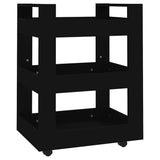 Vidaxl keukentrolley 60x45x80 cm bewerkt hout zwart