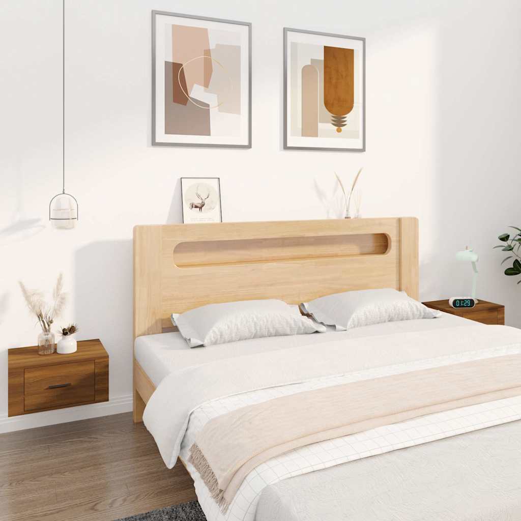 Vidaxl nachtkastjes 2 st wandgemonteerd 50x36x25 cm bruin eikenkleur