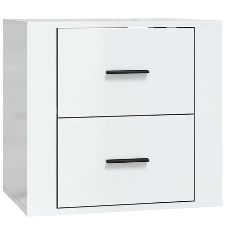 Vidaxl nachtkastje wandgemonteerd 50x36x47 cm hoogglans wit