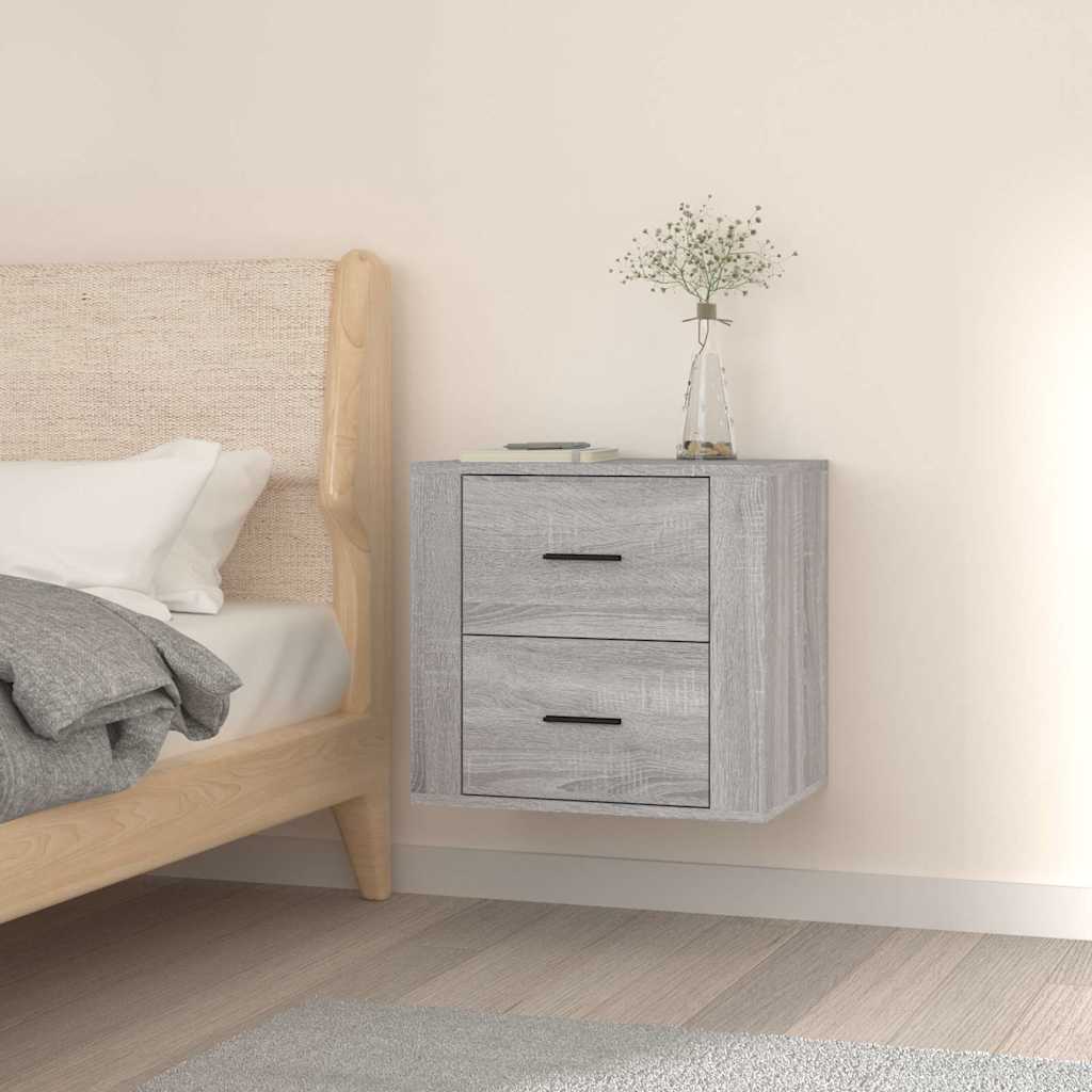 Vidaxl nachtkastje wandgemonteerd 50x36x47 cm grijs sonoma eikenkleur