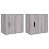 Vidaxl nachtkastjes 2 st wandgemonteerd 50x30x47 cm grijs sonoma eiken