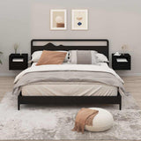 Vidaxl nachtkastjes 2 st wandgemonteerd 50x36x40 cm zwart