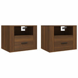 Vidaxl nachtkastjes 2 st wandgemonteerd 50x36x40 cm bruin eikenkleur