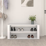 Vidaxl Shoe Rack 100x35x45 cm Madera procesada Alto brillo blanco