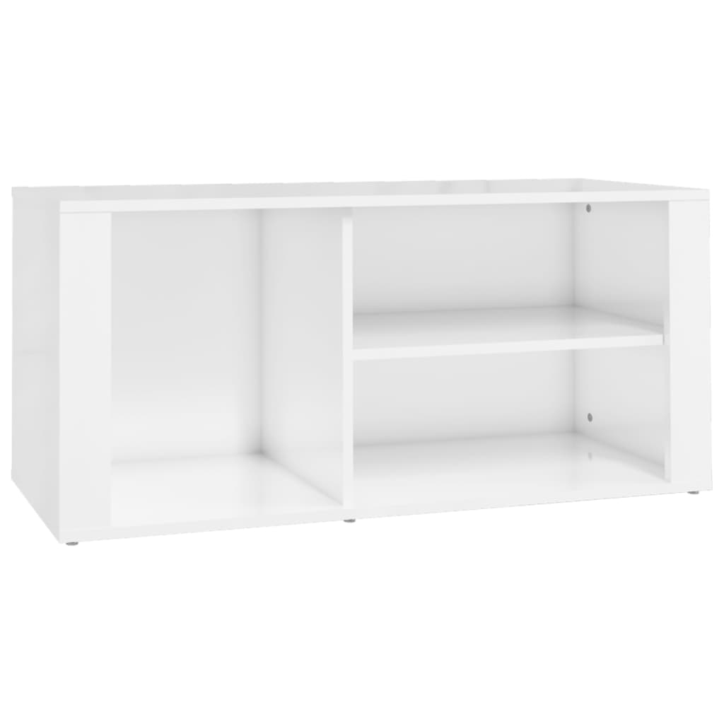 Vidaxl Shoe cabinet 100x35x45 cm Properted Wood High Gloss White