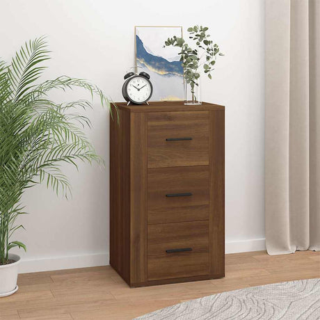 Vidaxl dressoir 40x33x70 cm bewerkt hout bruin eikenkleur