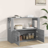 Vidaxl dressoir 80x30x60 cm bewerkt hout grijs sonoma eikenkleurig