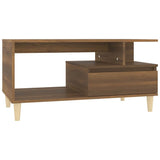 Vidaxl salontafel 90x49x45 cm bewerkt hout bruineiken