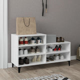 Vidaxl Shoe Cabinet 102x36x60 cm Forarbejdet træ Højglans hvid