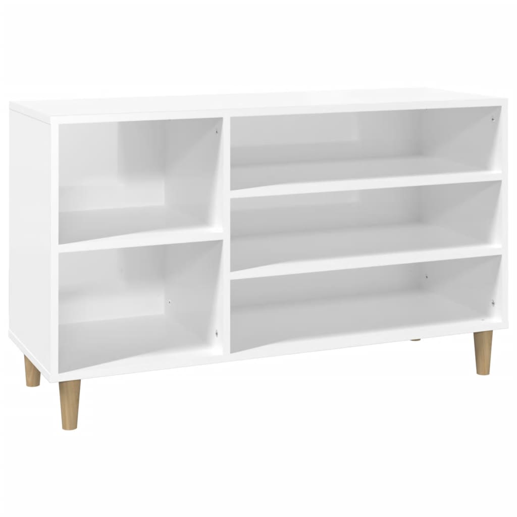 Vidaxl Shoe Cabinet 102x36x60 cm Forarbejdet træ Højglans hvid