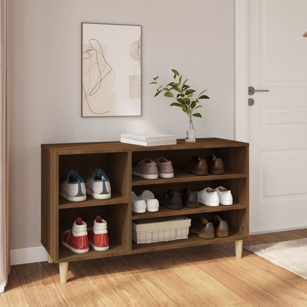 Vidaxl Shoe Cabinet 102x36x60 cm Property Wood Brown Oak Color