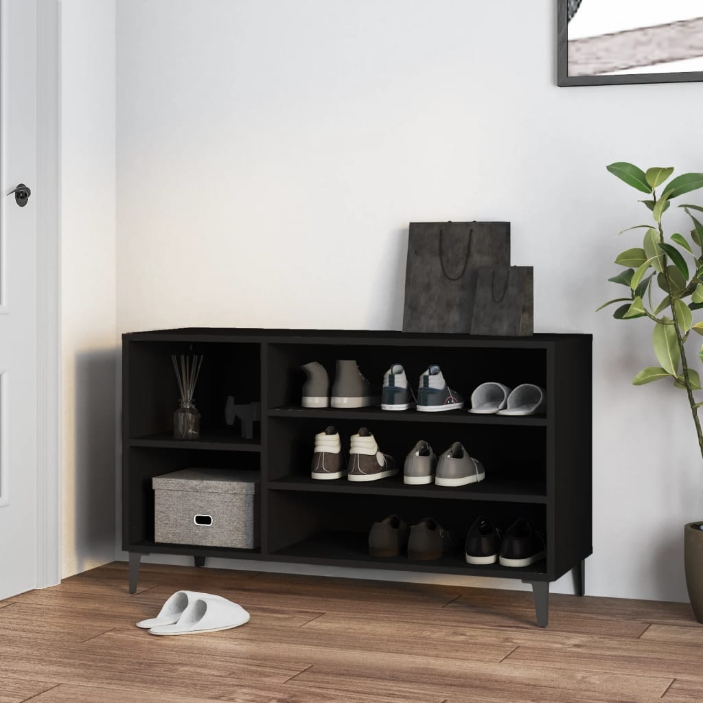 Vidaxl Shoe Cabinet 102x36x60 cm Property Wood Black