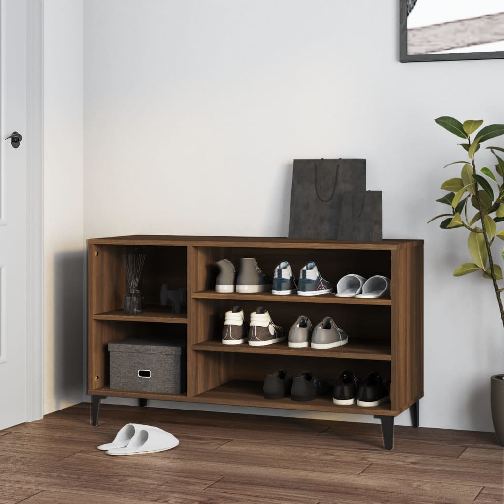 Vidaxl Cabinet da scarpe 102x36x60 cm Colore in rovere marrone in legno