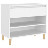 Vidaxl Cabinet da scarpe 70x36x60 cm Bianco in legno