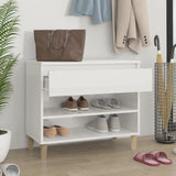 Vidaxl Shoe Cabinet 70x36x60 cm Property Wood High Gloss White