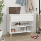 Vidaxl Shoe Cabinet 70x36x60 cm Property Wood High Gloss White