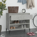 VidaXL Shoe cabinet 70x36x60 cm Processed wood Betongrijs