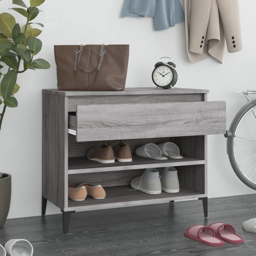 Vidaxl Shoe cabinet 70x36x60 cm Properted Wood Sonoma Gray