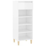Vidaxl schoenenkast 40x36x105 cm bewerkt hout hoogglans wit
