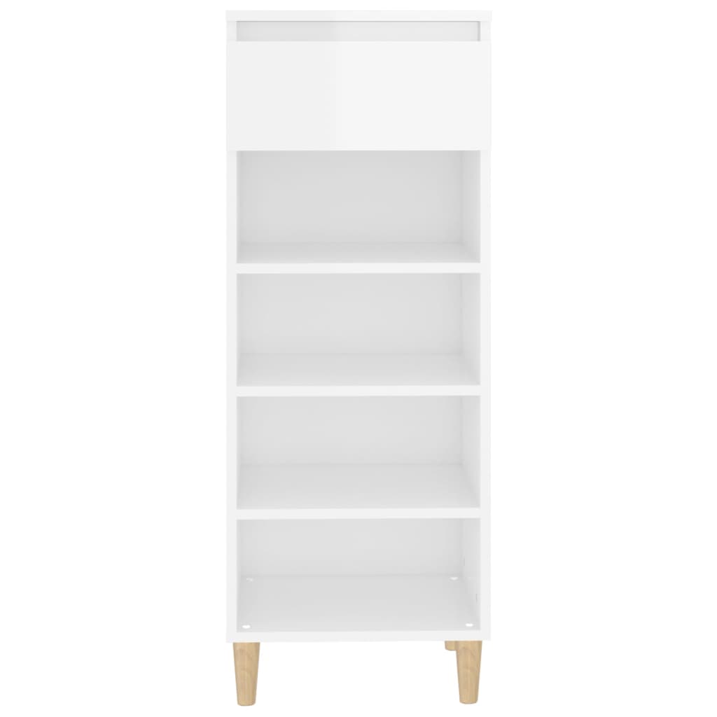 VidaXL Shoe cabinet 40x36x105 cm Processed Wood High Gloss White