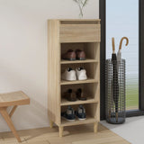 Armoire à chaussures vidaxl 40x36x105 cm en bois de bois de chêne sonoma coloré