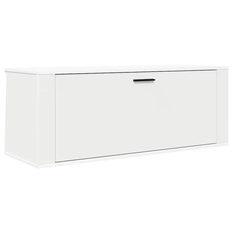 Vidaxl wandschoenenkast 100x35x38 cm bewerkt hout wit
