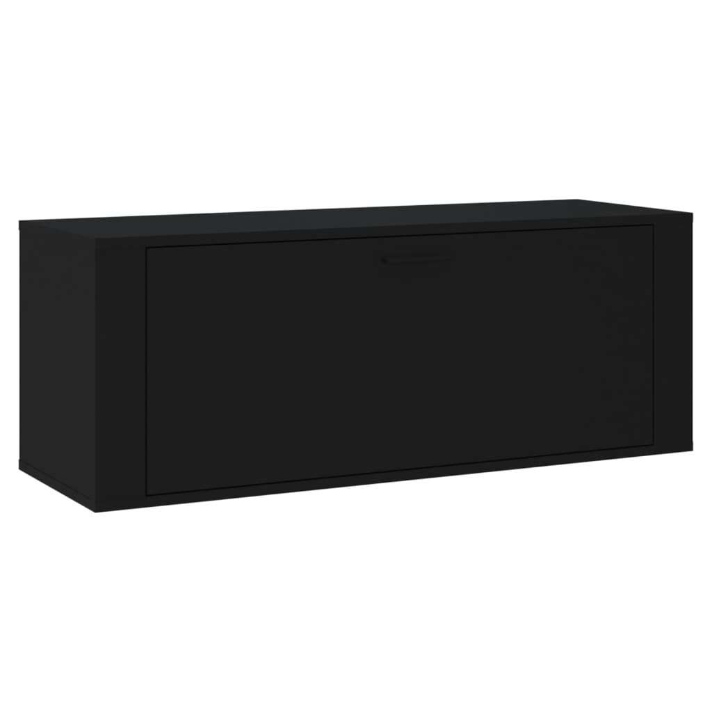 Vidaxl Wall Shoe Cabinet 100x35x38 cm Vlastní dřevo černé