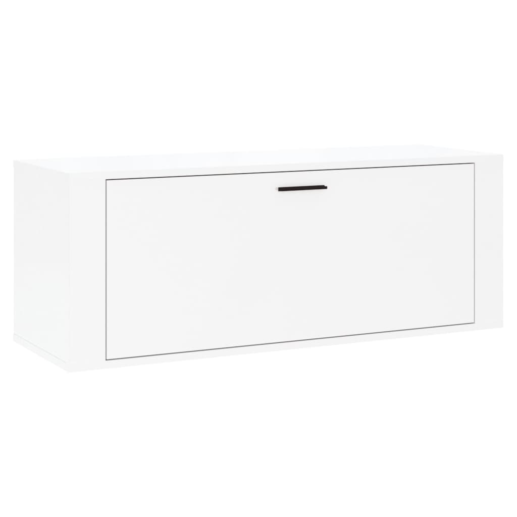 Vidaxl Bot Bot Cabinet 100x35x38 cm Vlastní dřevo High Gloss White